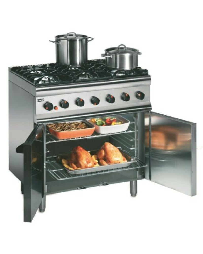 SLR9/P - Lincat Silverlink 600 Propane Gas Free-standing Oven Range - Legs at Rear - 6 Burners - W 900 mm - 35.5 kW SLR9/P - Lincat Silverlink 600 Propane Gas Free-standing Oven Range - Legs at Rear - 6 Burners - W 900 mm - 35.5 kW