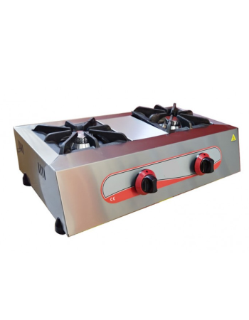 Fornello da tavolo a 2 fuochi a GAS per furgoni da asporto da asporto di ristoranti 2 Burner GAS Boiling Top Table Top Range Cooker For Restaurants Cafe Takeaway Catering Vans