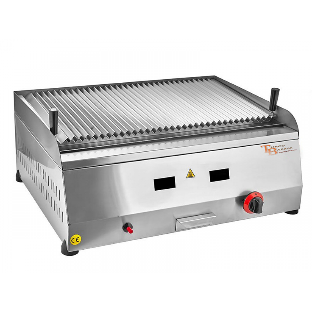 50 Cm 20" inches Lava Stone CHAR GRILL Stainless Steel