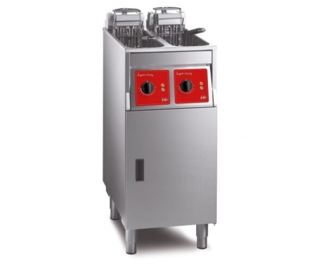 SL422H32G0 - FriFri Super Easy 422 Electric Free-standing Twin Tank Fryer with Filtration - 2 Baskets - W 400 mm - 2 x 11.0 kW