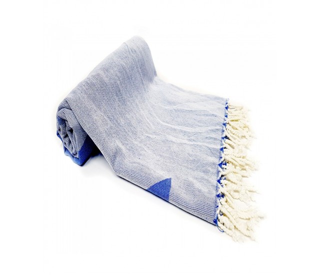 Purplestars Spa Massage Towel Traditional Hammam Towel Beach JACQUARD YATCH-JEAN BLUE