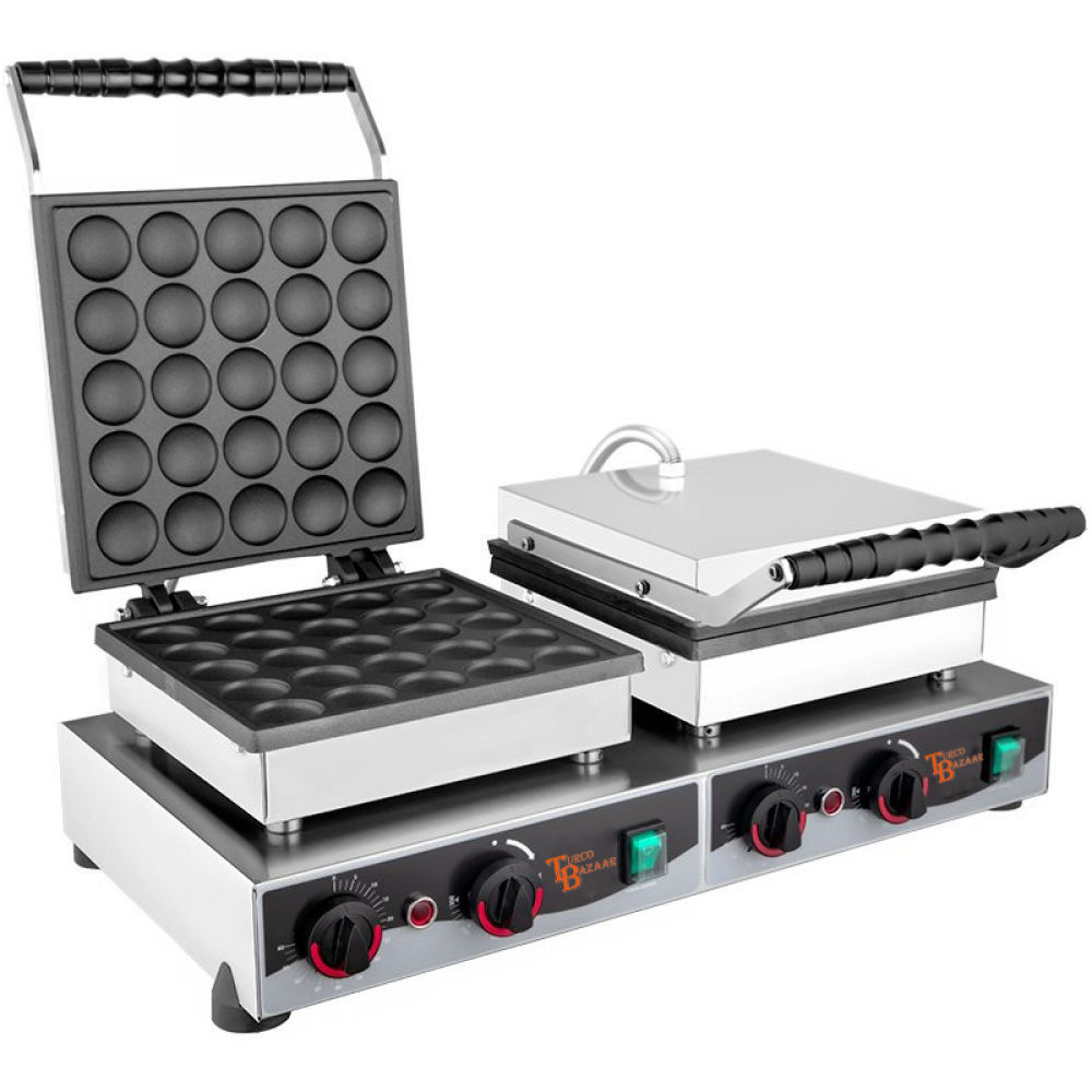 Bubble Waffle Maker Double 230V NonStick Waffle Machine
