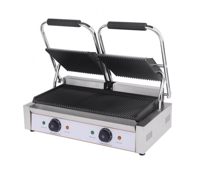 101017 - Contact Grill Twin / Ribbed