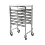 301010 - Racking Trolley 6 Shelves with Work Table Top for GN Pan 1/1 301010 - Racking Trolley 6 Shelves with Work Table Top for GN Pan 1/1