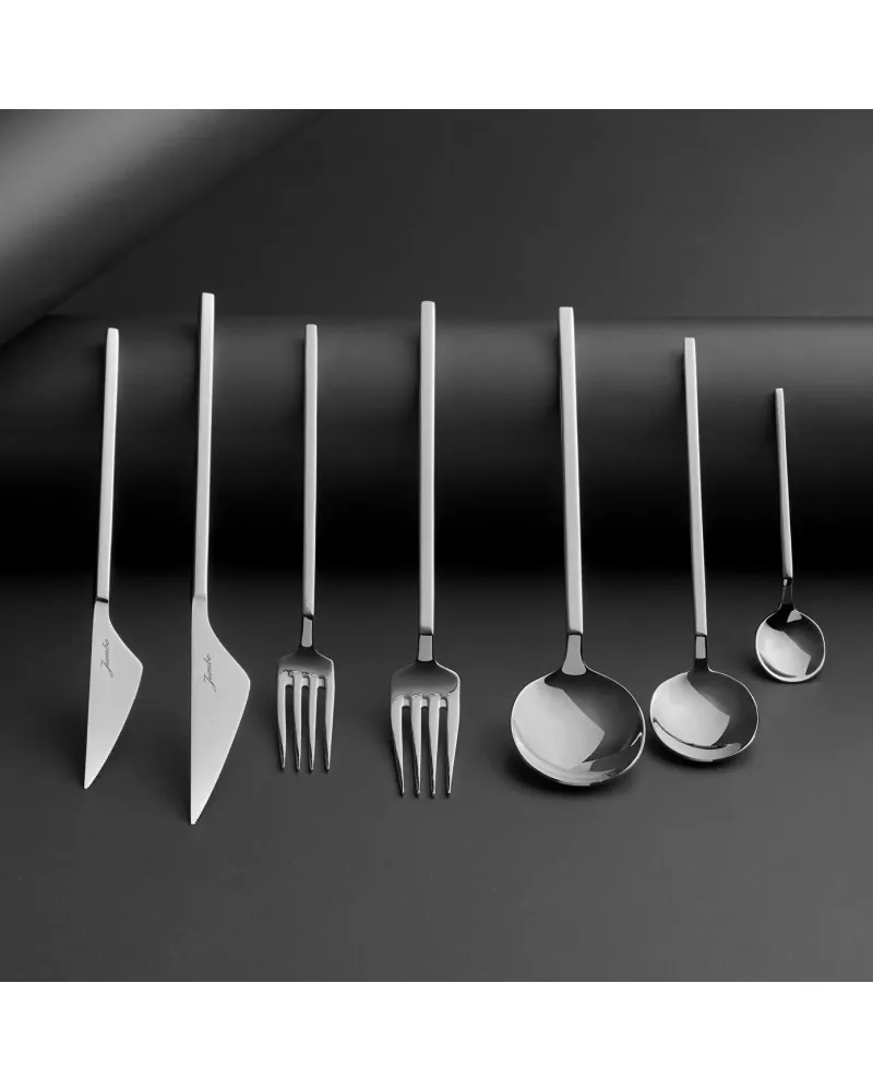 Jumbo 9100 84-Piece Stainless Steel Cutlery Set for 12 People, Silver Jumbo 9100 84-Piece Stainless Steel Cutlery Set for 12 People, Silver