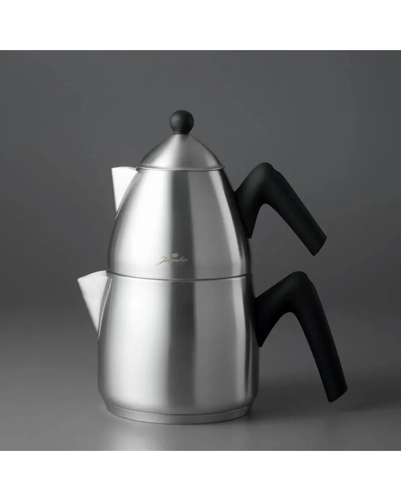 Karaca Jumbo Stainless Steel Induction Matte Teapot, 2+1L, Black Karaca Jumbo Stainless Steel Induction Matte Teapot, 2+1L, Black
