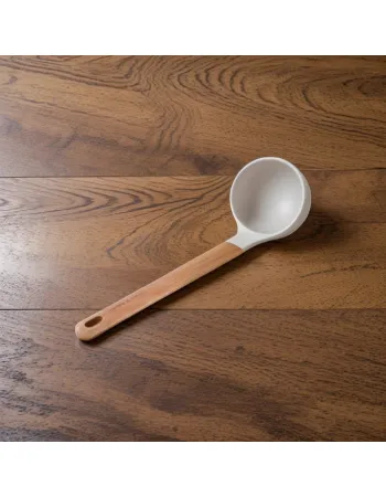 Karaca x Refika Wooden Handle Silicone Ladle, Gray Karaca x Refika Wooden Handle Silicone Ladle, Gray