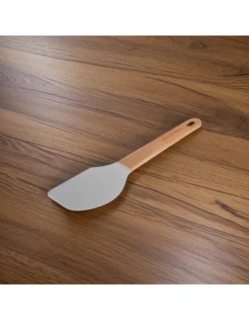 Karaca x Refika Wooden Handle Silicone Spatula, Gray