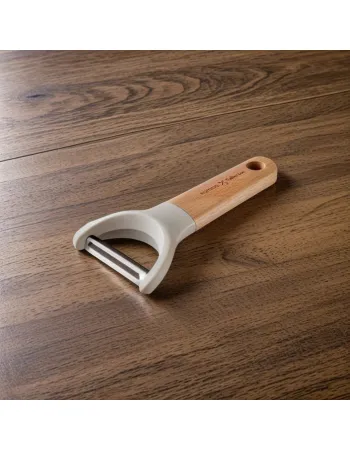 Karaca x Refika Side Peeler with Wooden Handle, Gray