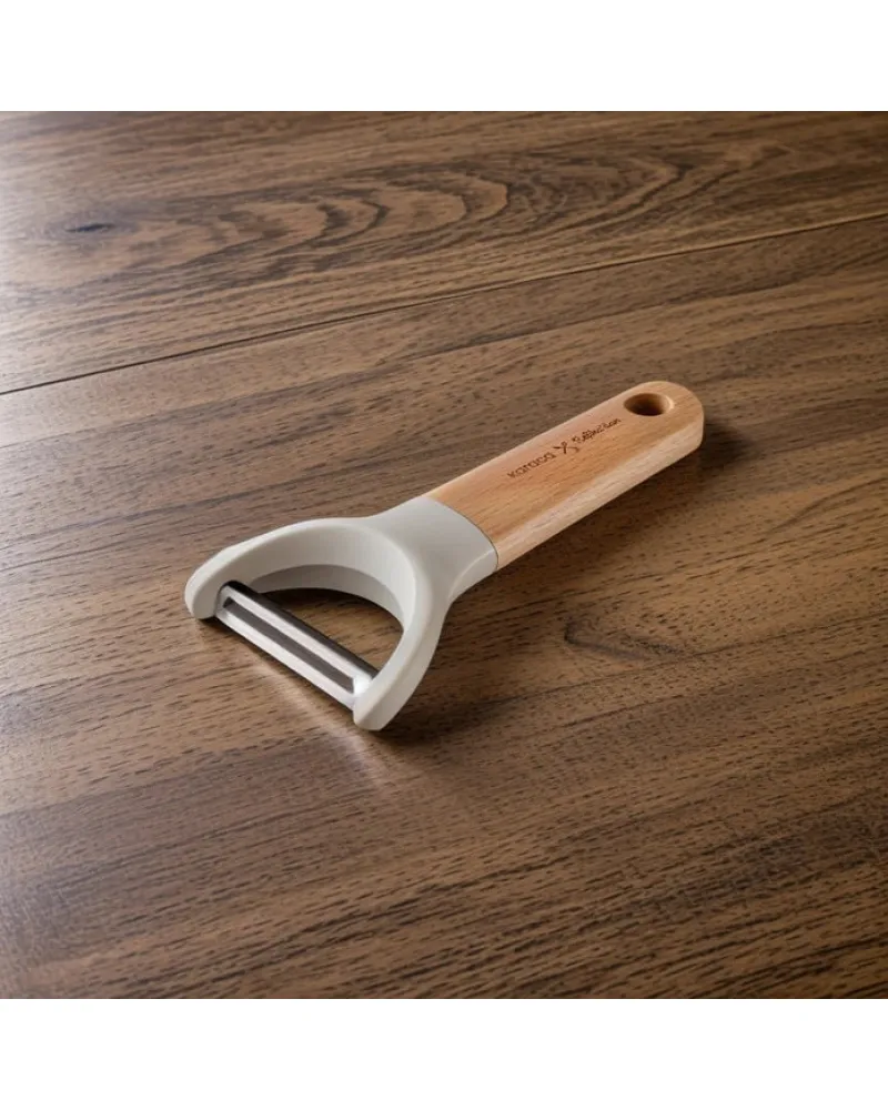 Karaca x Refika Side Peeler with Wooden Handle, Gray