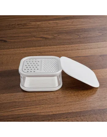 Karaca x Refika Grater with Storage Container, 500ml, Gray