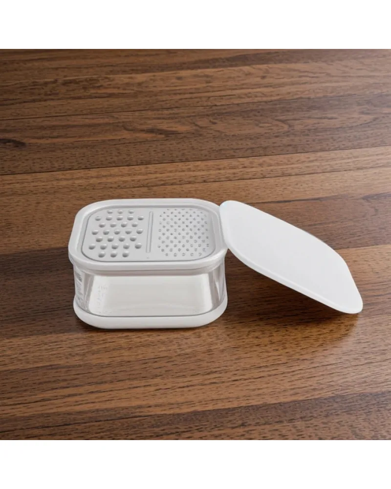 Karaca x Refika Grater with Storage Container, 500ml, Gray