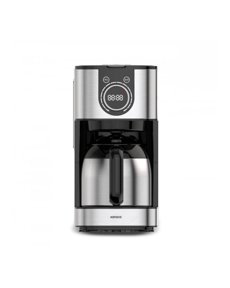 Karaca Series 2303 Steel Filter Coffee Machine, 1.2L, 800W, Inox