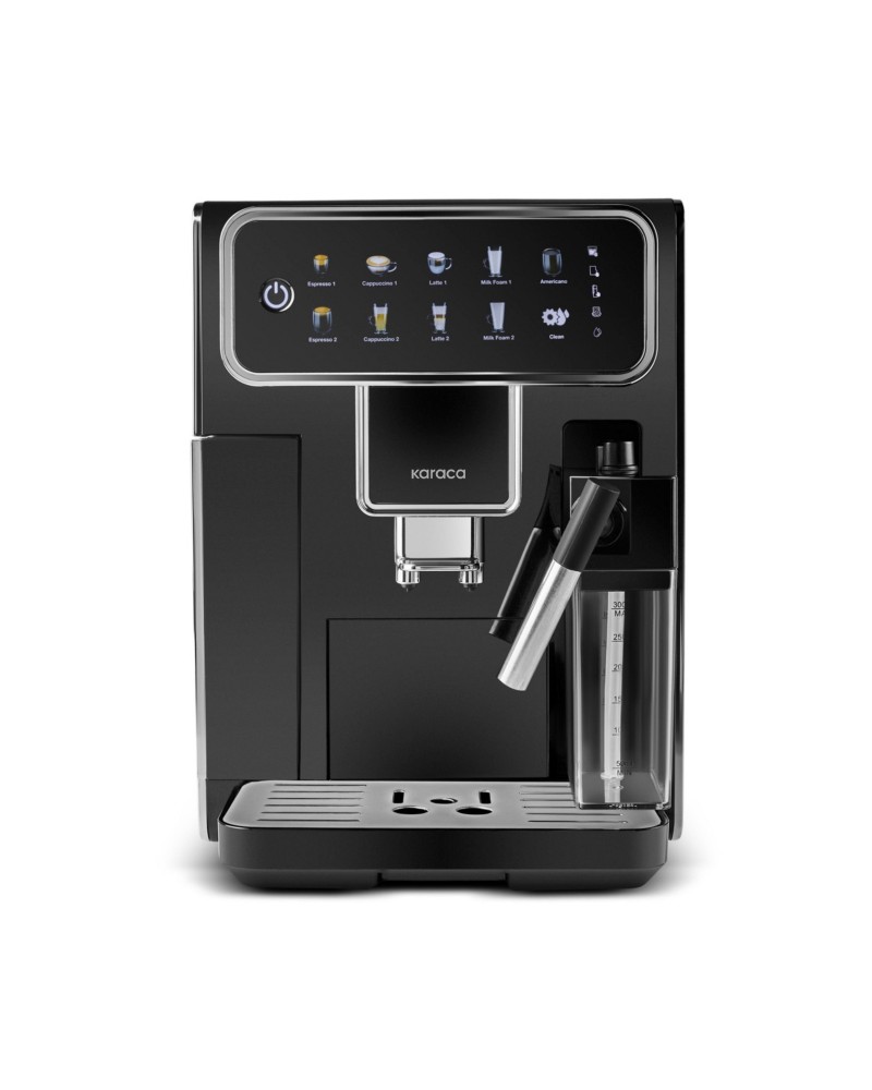 Karaca CoffeeMaestro Automatic Espresso Coffee Machine, 1500W, 1,5L, Black