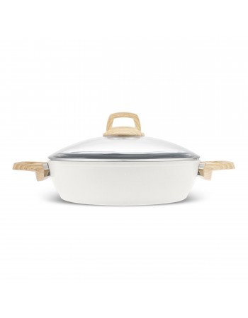 Karaca Swiss Crystal Non-Stick Induction Casserole, 30cm, Creamy
