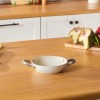 Karaca Swiss Crystal Almond Cream Non-Stick Induction Stainless Steel Handle Shallow Pan, 16cm, Cream