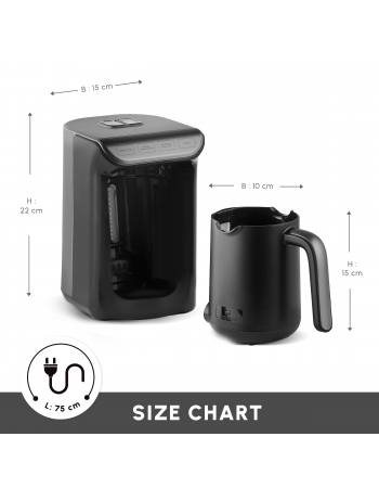 Karaca Hatır Köz Milky Turkish Coffee Maker, 535W, Galaxy Grey