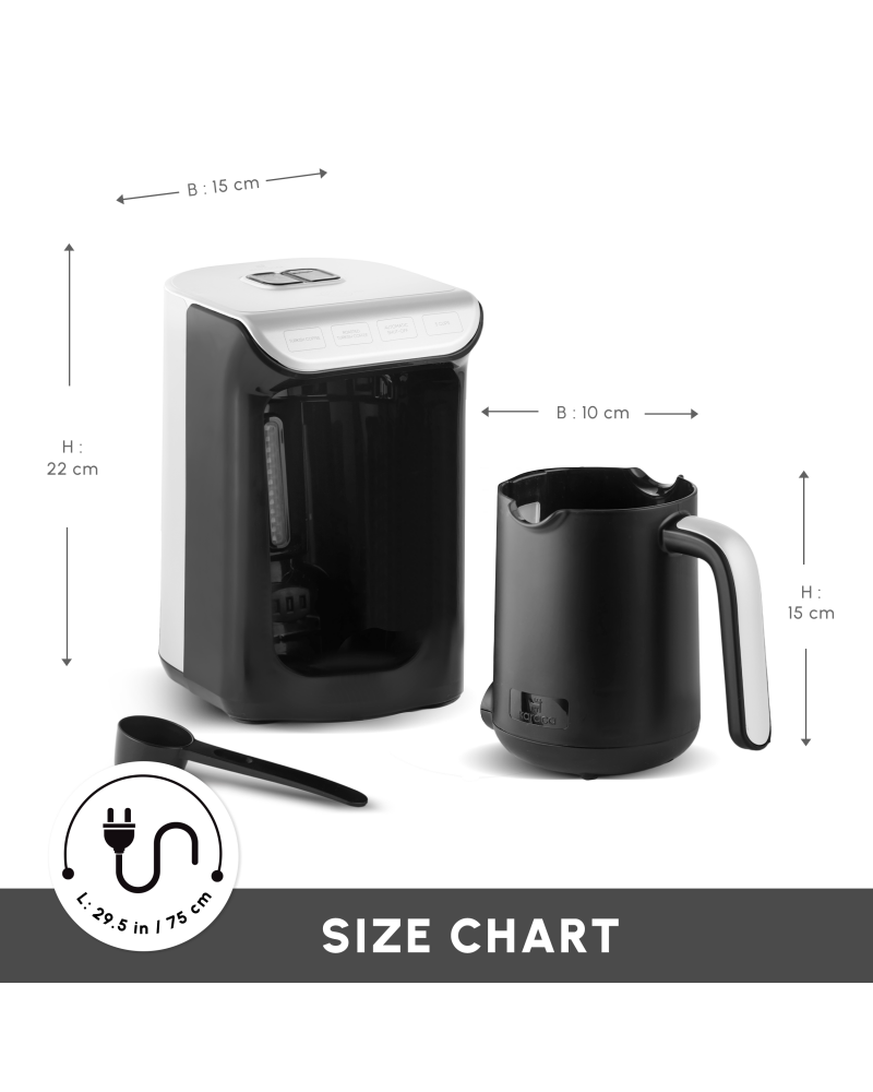 Karaca Hatır Köz Milky Turkish Coffee Maker, 535W, White