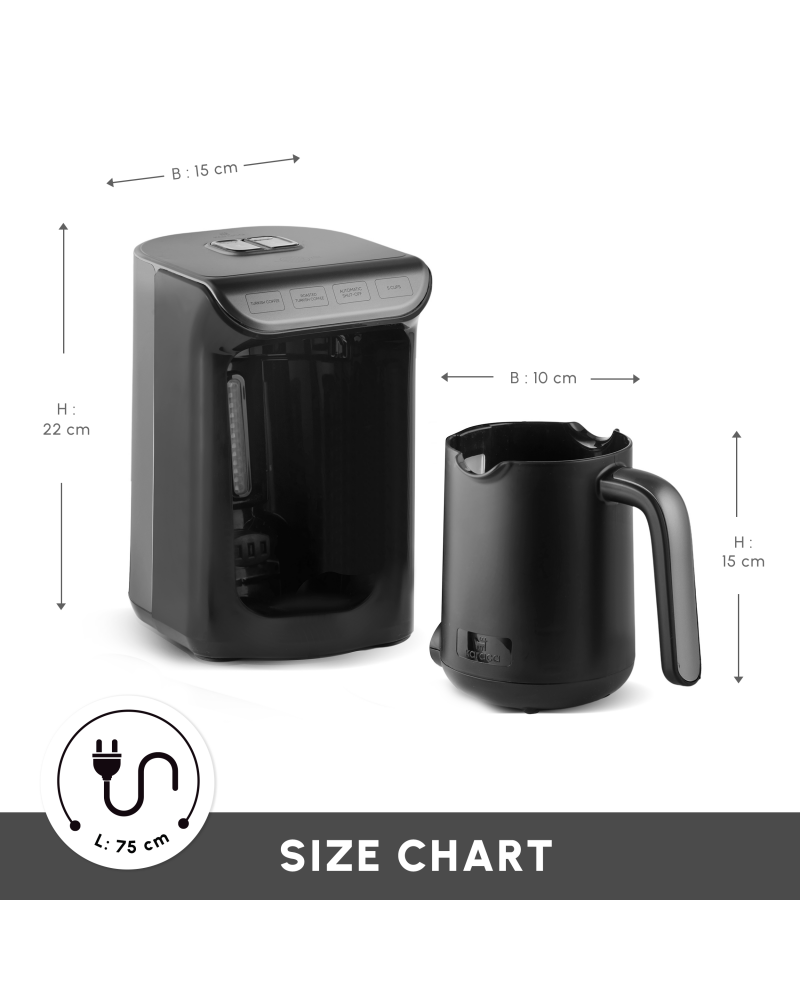 Karaca Hatır Köz Milky Turkish Coffee Maker, 535W, Galaxy Grey