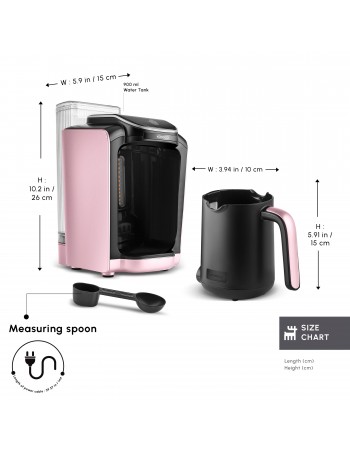 Karaca Hatır Aqua Turkish Coffee Maker, 735W, Rose Gold