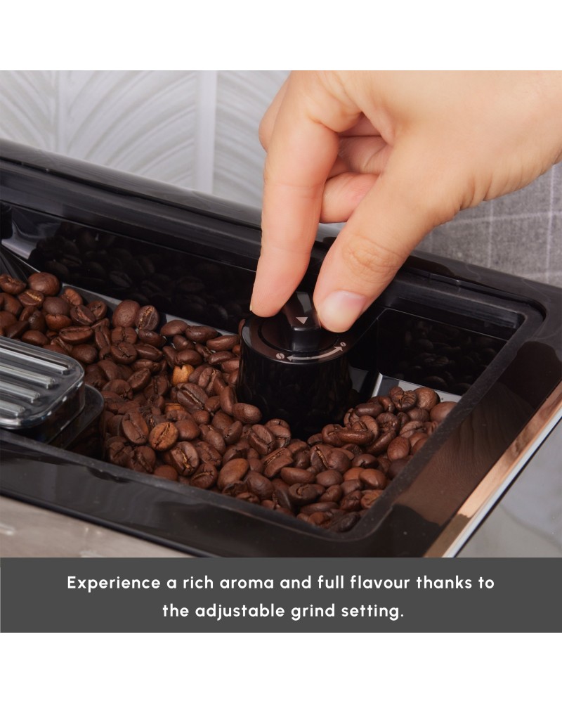 Karaca CoffeeMaestro Automatic Espresso Coffee Machine, 1500W, 1,5L, Black