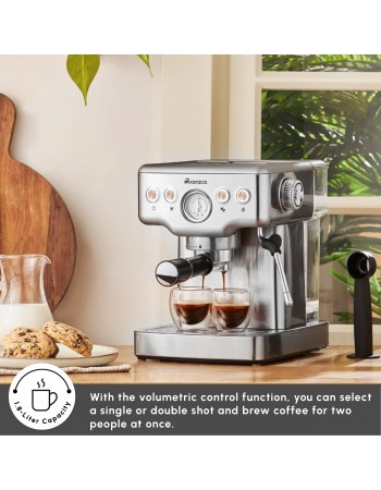 Karaca Coffee Art Espresso Coffee Machine, 1.8L, 1350W, Inox