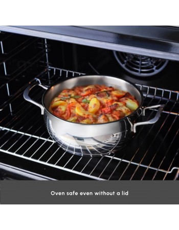 Karaca Cook & Store 13-Piece Stainless Steel Induction Cookware Set, Silver