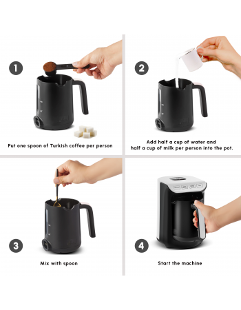Karaca Hatır Köz Milky Turkish Coffee Maker, 535W, White