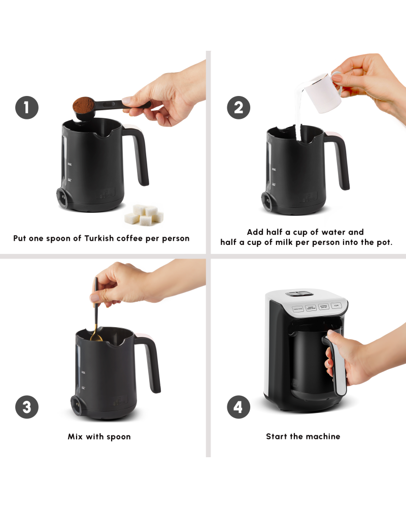 Karaca Hatır Köz Milky Turkish Coffee Maker, 535W, White
