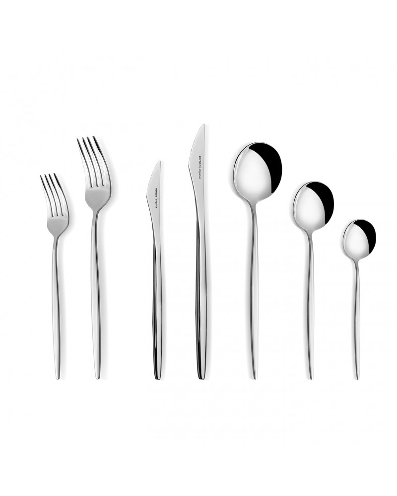 Karaca New Porto Elegance 84-Piece Stainless Steel Cutlery Set for 12 People, Silver
