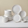 Karaca Stream Bone China Pumpkin 24-Piece Dinner Set for 6 People, White