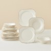 Karaca Stream Bone China Vintage 24-Piece Dinner Set for 6 People, Gold