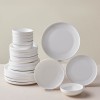 Karaca Stream Bone China Saturn 24-Piece Dinner Set for 6 People, White