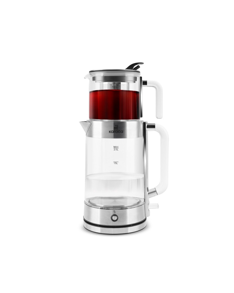 Karaca Luma Glass Large Tea Maker Kettle, 2,8L, 2200W, Clear Karaca Luma Glass Large Tea Maker Kettle, 2,8L, 2200W, Clear