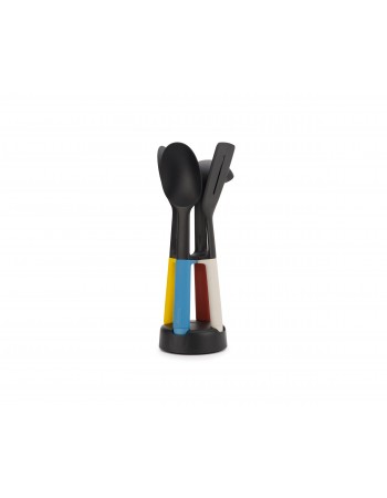 Joseph Joseph Elevate Slim 4-piece Utensil Set with Storage Stand, Multicolour