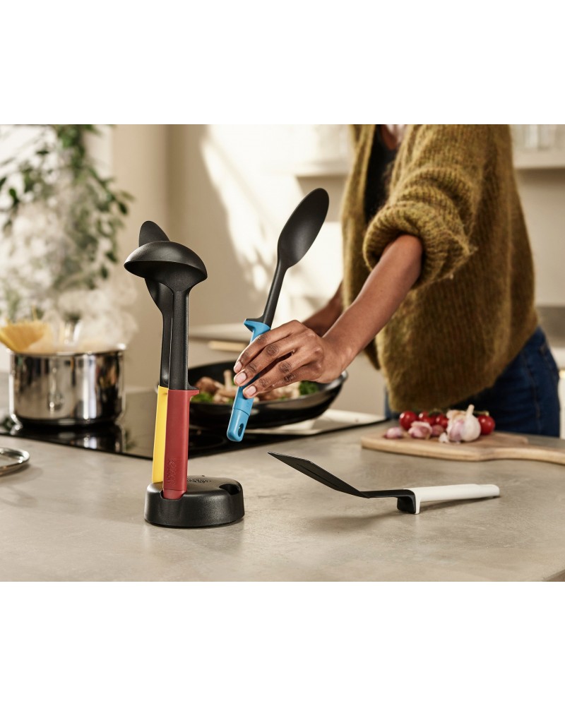 Joseph Joseph Elevate Slim 4-piece Utensil Set with Storage Stand, Multicolour