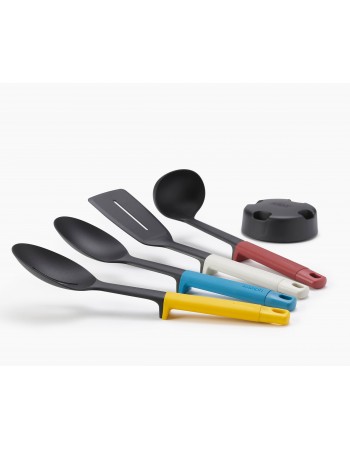 Joseph Joseph Elevate Slim 4-piece Utensil Set with Storage Stand, Multicolour