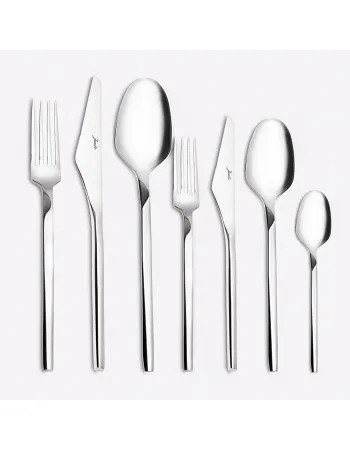 Jumbo 5100 Quartz 84-Piece Stainless Steel Cutlery Set for 12 People, Silver