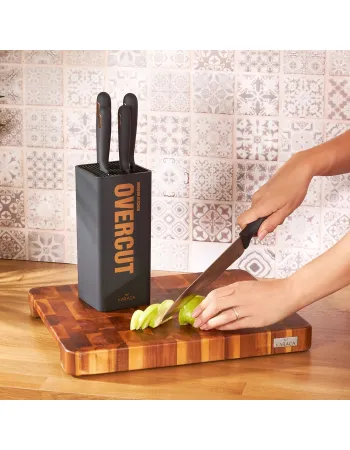 Karaca Overcut 5 Piece Knife Block Set, Black Karaca Overcut 5 Piece Knife Block Set, Black