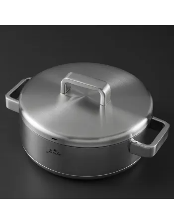 Jumbo Monaco 8-Piece 3ply Stainless Steel Induction Cookware Set, Silver