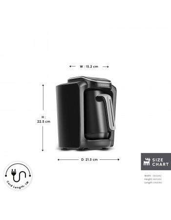 Karaca Hatır Neo Turkish Coffee Maker, 535W, Silver