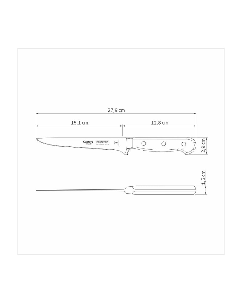 Tramontina Stainless Steel Boning Knife, Inox