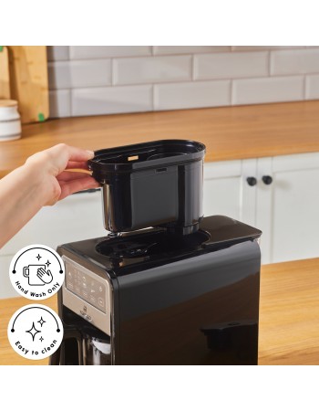Karaca Grindbrew Pro Filter Coffee Machine with Built-in Grinder, 0,85L, 640W, Inox