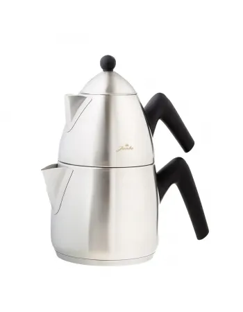 Karaca Jumbo Stainless Steel Induction Matte Teapot, 2+1L, Black Karaca Jumbo Stainless Steel Induction Matte Teapot, 2+1L, Black