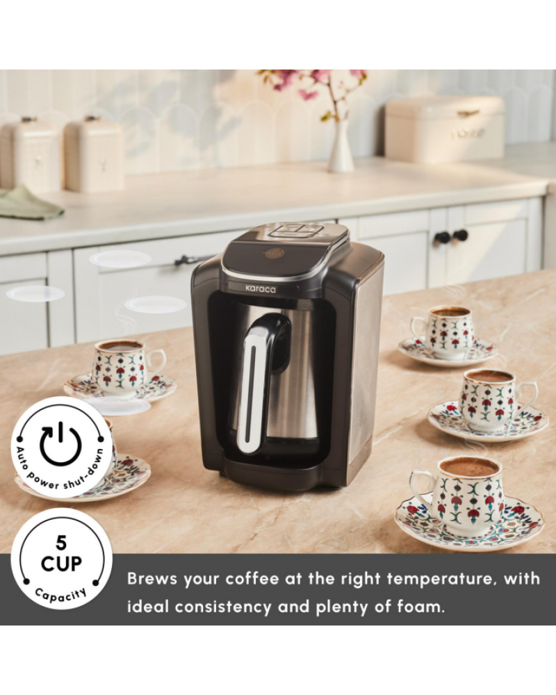 Karaca Hatır Neo Inox Turkish Coffee Maker, 735W, 300ml, Inox