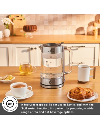 Karaca Luma Glass Large Tea Maker Kettle, 2,8L, 2200W, Clear Karaca Luma Glass Large Tea Maker Kettle, 2,8L, 2200W, Clear
