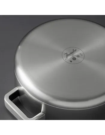 Jumbo Monaco 8-Piece 3ply Stainless Steel Induction Cookware Set, Silver