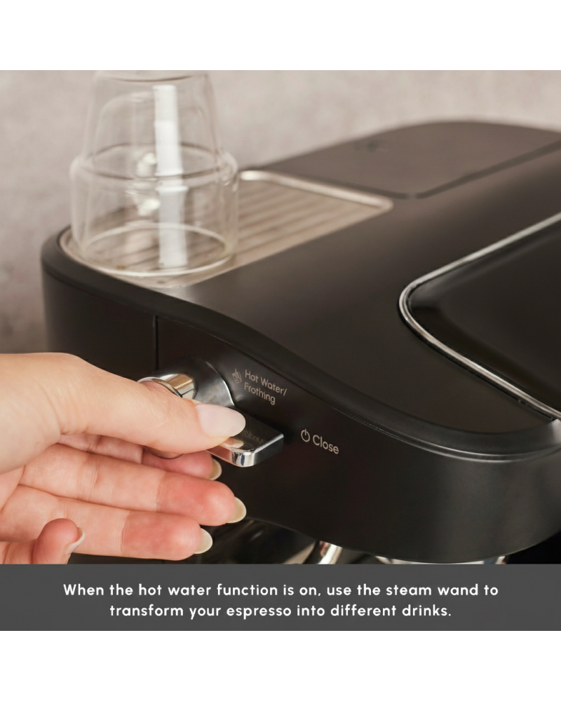 Karaca Hatır Perfetto Espresso and Turkish Coffee Machine, 1900W, 1,8L, Inox