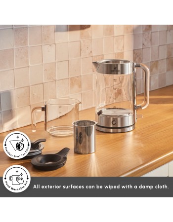 Karaca Luma Glass Large Tea Maker Kettle, 2,8L, 2200W, Clear Karaca Luma Glass Large Tea Maker Kettle, 2,8L, 2200W, Clear