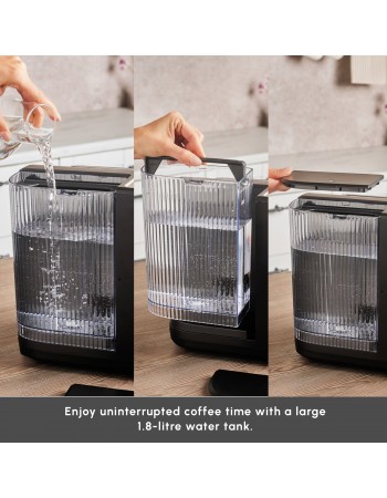Karaca Hatır Perfetto Espresso and Turkish Coffee Machine, 1900W, 1,8L, Inox
